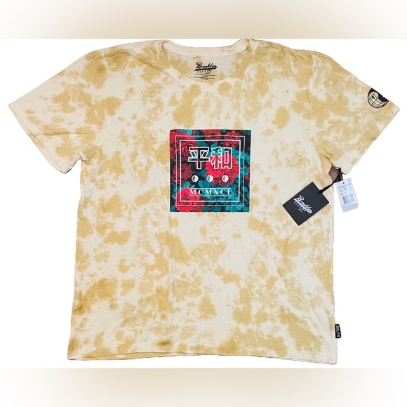 NWT Brooklyn Cloth MFG Co. Yellow a Tie-Dye Short Sleeve T-Shirt Large - Picture 1 of 6